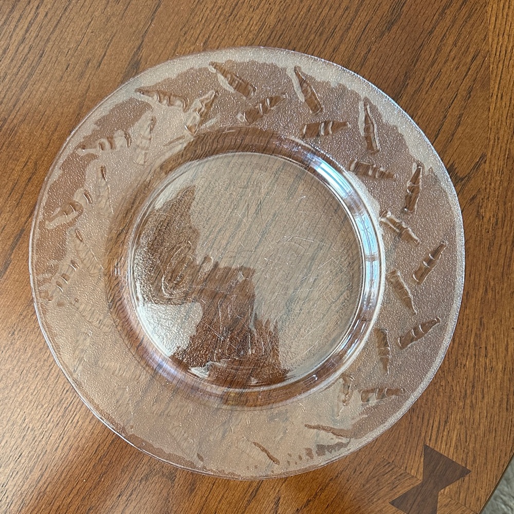 Coca Cola Embossed Glass Plate